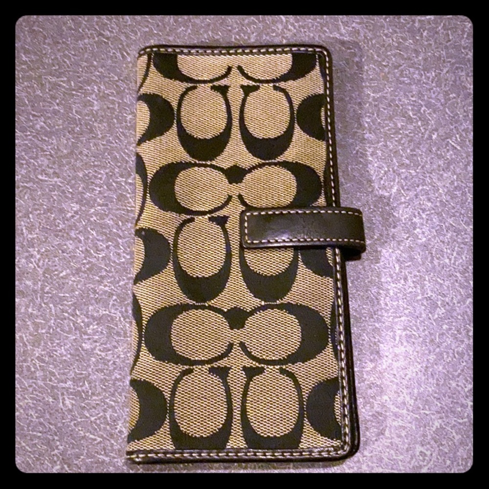 Coach checkbook and card holder
